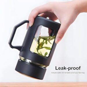 Double wall glass tea mug