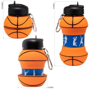 Collapsible Basketball Water Bottle