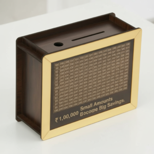Wooden Piggy Bank Box