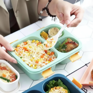3Compartment Lunch Box with Spoon