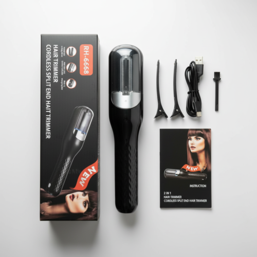 Cordless split end hair trimmer