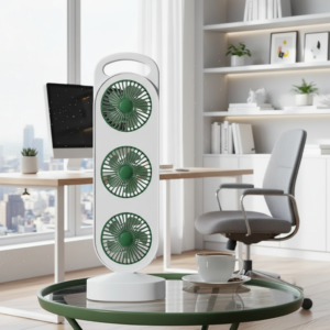 Portable Triple Head Table Fan