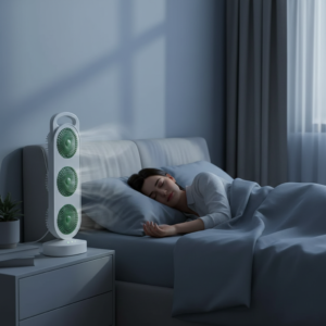 Portable Triple Head Table Fan