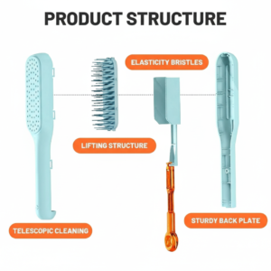 Self-Cleaning Hair Brush