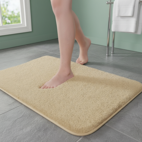Whisk_e0de23a382083d9b92b44aeb50cbd383dr Microfiber Bath Mat- Beige