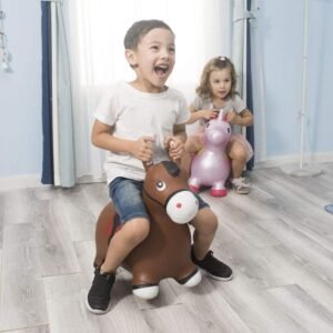 Inflatable jumping horse
