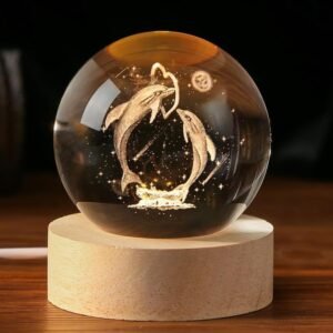 Dolphin Crystal Night Lamp