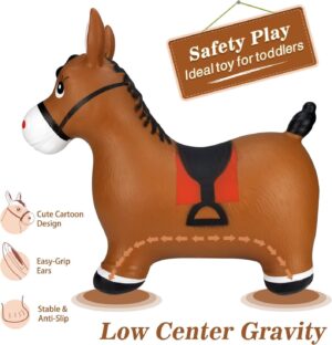 Inflatable jumping horse
