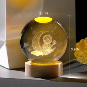 71vE1X2wdpL._SL1500_ Moon Astronaut Crystal Night Lamp