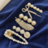 Pearl Hair Clips gold