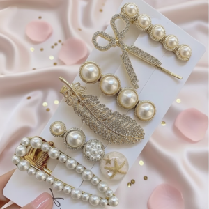 Pearl Hair Clips gold
