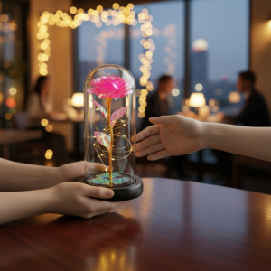 Rose Flower Night Light pink
