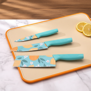 Aqua Floral Knife Set