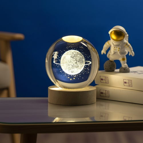 Galaxy Moon Crystal Night Lamp