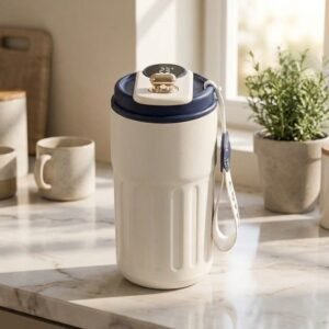 Travel Tumbler Blue & White