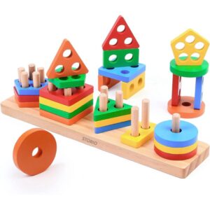 Wooden Geometric Stacking Toy