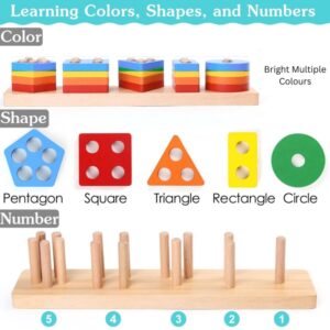 Wooden Geometric Stacking Toy