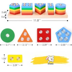 Wooden Geometric Stacking Toy