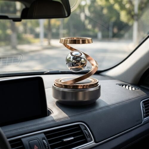 Put_on_car_dashboard_202605051226 Solar Rotating Car Freshener